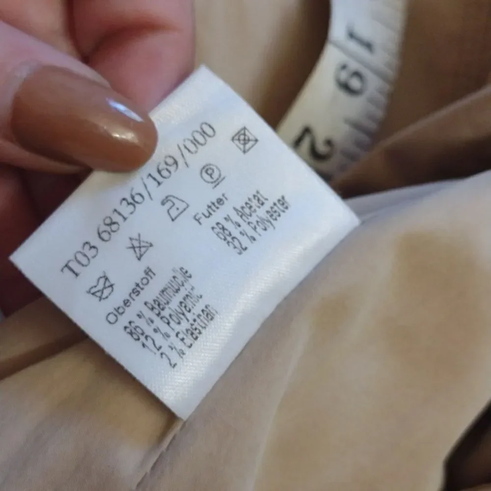 Rene Lezard cotton blend fitted blazer jacket cream color with buttons size 6 - Picture 5 of 10
